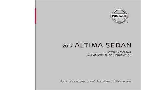 2019 Nissan Altima Owners Manual